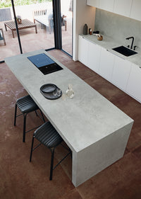 Moma Gris Porcelain Slab kitchen