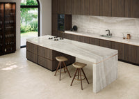 Taj Mahal Sand Porcelain Slab kitchen