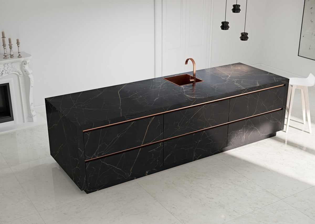 Nero Ardi Negro Porcelain Slab kitchen