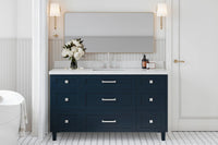 Ariel monroe 61 inch single rectangle sink bathroom vanity with countertop 1.5 inch edge
