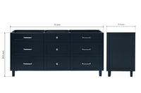 Ariel monroe 72 inch double sink base cabinet