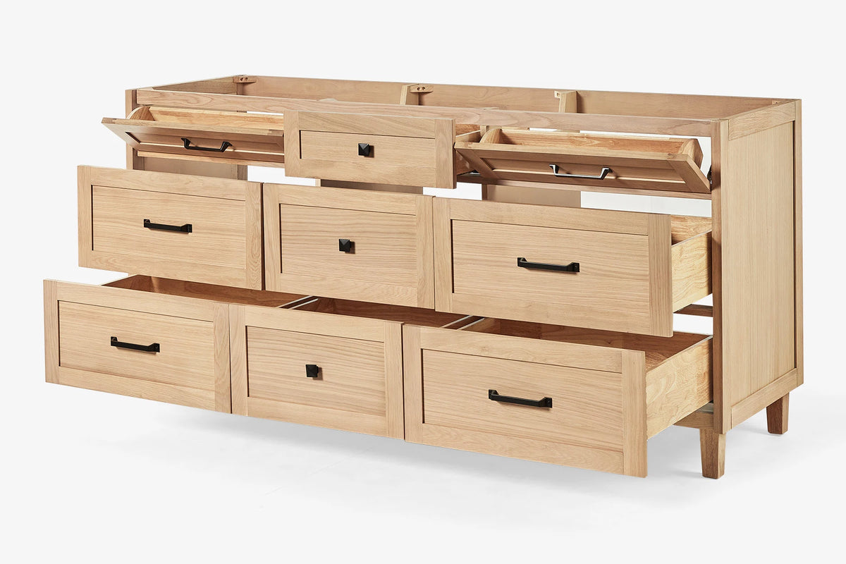 Ariel monroe 72 inch double sink base cabinet