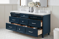 Ariel monroe 72 inch double sink base cabinet