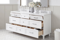 Ariel monroe 72 inch double sink base cabinet