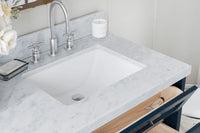 Ariel monroe 73 inch double rectangle sink bathroom vanity with countertop 1.5 inch edge