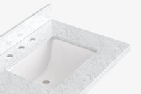 Ariel monroe 73 inch double rectangle sink bathroom vanity with countertop 1.5 inch edge