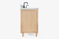 Ariel monroe 73 inch double rectangle sink bathroom vanity with countertop 1.5 inch edge