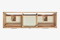 Ariel monroe 73 inch double rectangle sink bathroom vanity with countertop 1.5 inch edge