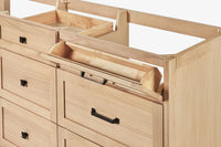 Ariel monroe 73 inch double rectangle sink bathroom vanity with countertop 1.5 inch edge