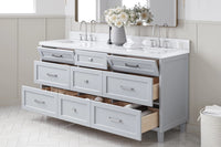 Ariel monroe 72 inch double sink base cabinet