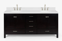 Ariel cambridge (73") double oval sink vanity set.
