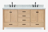 Ariel cambridge (73") double oval sink vanity set.