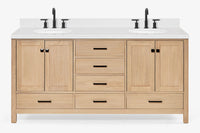 Ariel cambridge (73") double oval sink vanity set.