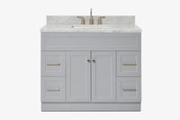 Ariel hamlet (43") single rectangle sink vanity with  (0.75"& 1.5") countertop.