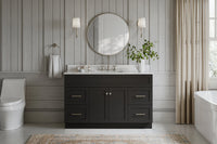 Ariel hamlet (54"& 55") single rectangle sink vanity with (0.75"& 1.5") countertop.