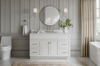 Ariel hamlet (54"& 55") single rectangle sink vanity with (0.75"& 1.5") countertop.