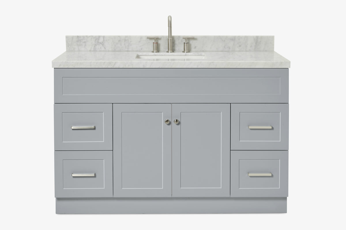 Ariel hamlet (54"& 55") single rectangle sink vanity with (0.75"& 1.5") countertop.
