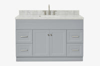 Ariel hamlet (54"& 55") single rectangle sink vanity with (0.75"& 1.5") countertop.