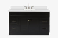 Ariel hamlet (54"& 55") single rectangle sink vanity with (0.75"& 1.5") countertop.