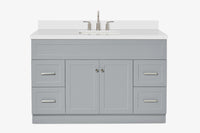 Ariel hamlet (54"& 55") single rectangle sink vanity with (0.75"& 1.5") countertop.
