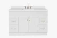Ariel hamlet (54"& 55") single rectangle sink vanity with (0.75"& 1.5") countertop.