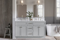 Ariel hamlet (60"& 61") double rectangle sink vanity with (0.75"& 1.5") countertop.
