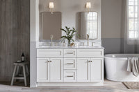 Ariel hamlet (60"& 61") double rectangle sink vanity with (0.75"& 1.5") countertop.