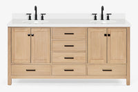 Ariel cambridge (73") double oval sink vanity set.
