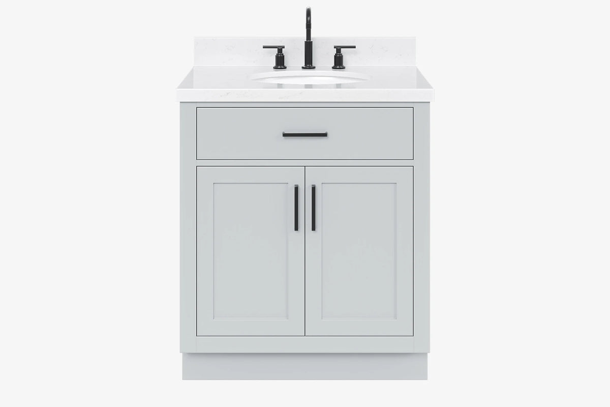 Ariel hepburn 30-31 in. oval sink vanity with 0.75 - 1.5 in. with countertop
