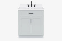 Ariel hepburn 30-31 in. oval sink vanity with 0.75 - 1.5 in. with countertop