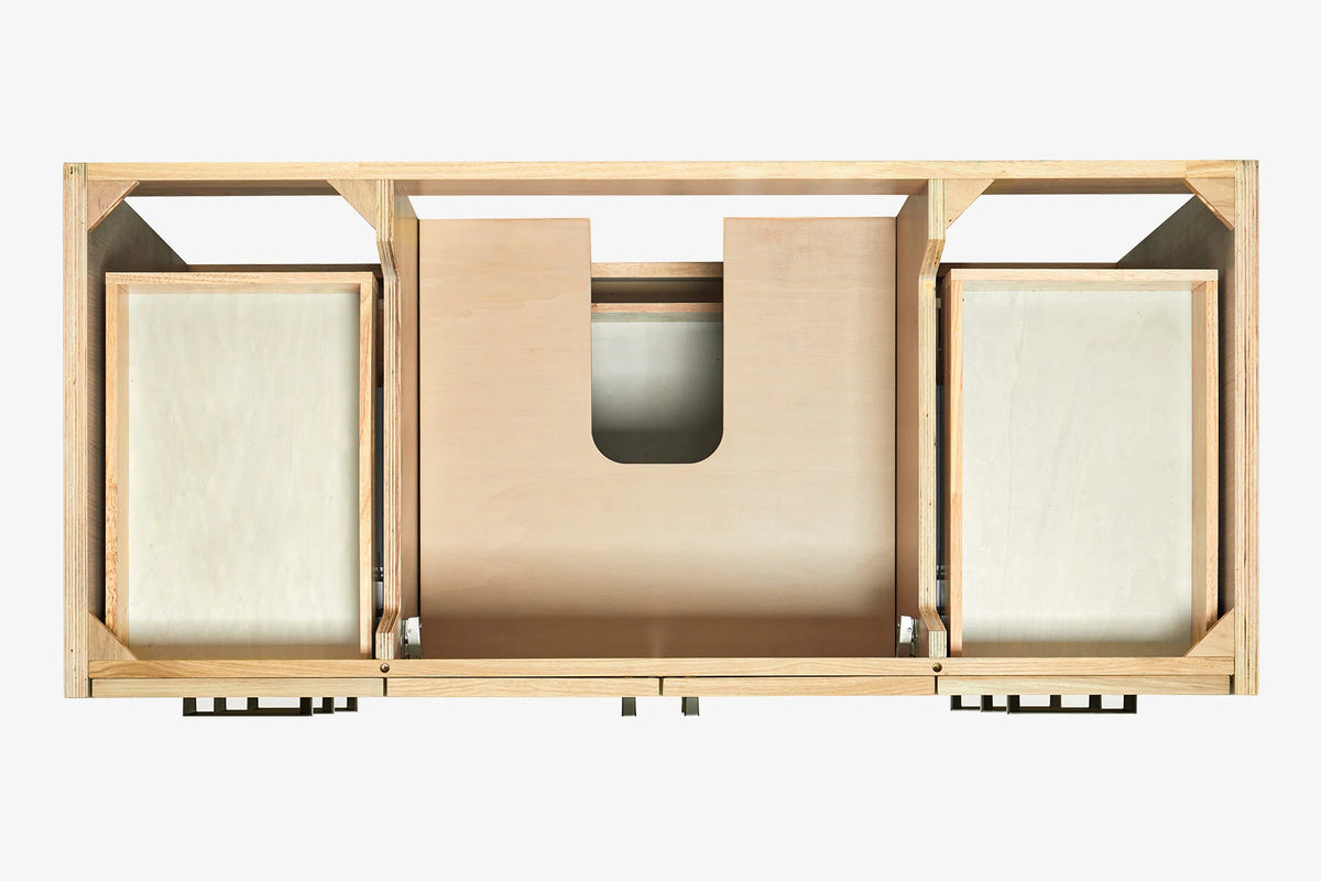 Ariel kelly 49 inch single rectangle sink bathroom vanity with carrara marble countertop 1.5 inch edge