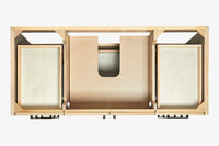 Ariel kelly 49 inch single rectangle sink bathroom vanity with carrara marble countertop 1.5 inch edge