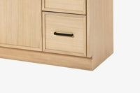 Ariel kelly 49 inch single rectangle sink bathroom vanity with carrara marble countertop 1.5 inch edge