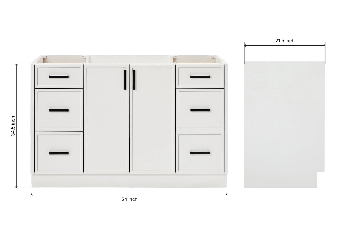 Ariel kelly 54 inch single sink base cabinet