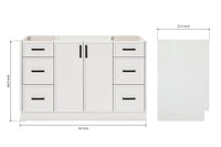 Ariel kelly 54 inch single sink base cabinet