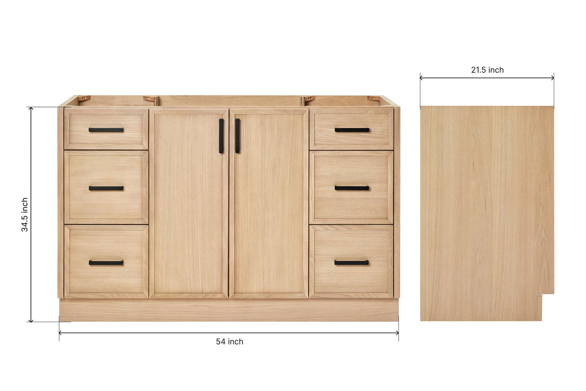 Ariel kelly 54 inch single sink base cabinet