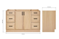 Ariel kelly 54 inch single sink base cabinet