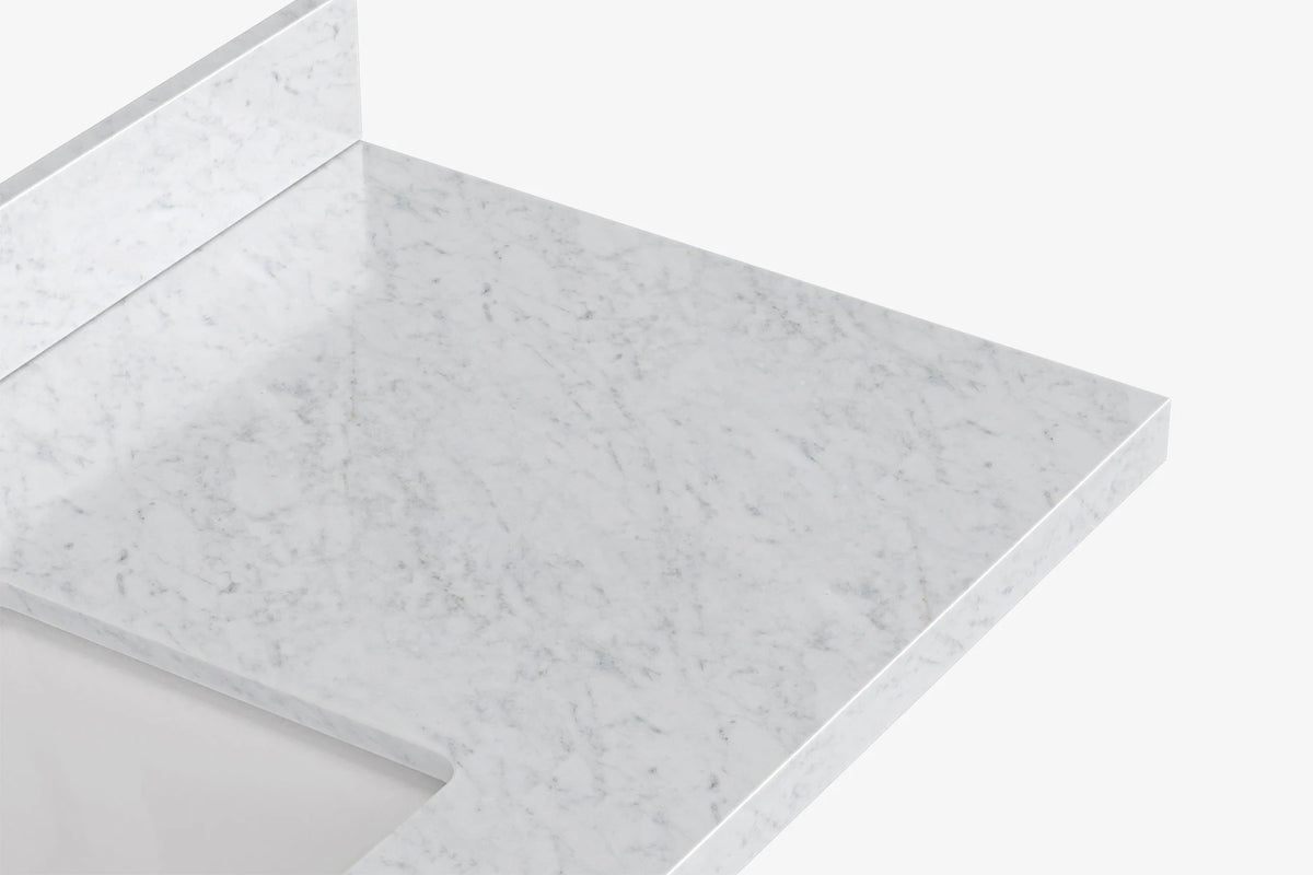 Ariel kelly 55 inch single rectangle sink bathroom vanity with countertop 1.5 inch edge