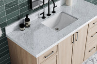 Ariel kelly 55 inch single rectangle sink bathroom vanity with countertop 1.5 inch edge