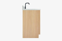 Ariel kelly 61 inch single rectangle sink bathroom vanity with marble countertop 1.5 inch edge