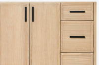 Ariel kelly 61 inch single rectangle sink bathroom vanity with marble countertop 1.5 inch edge