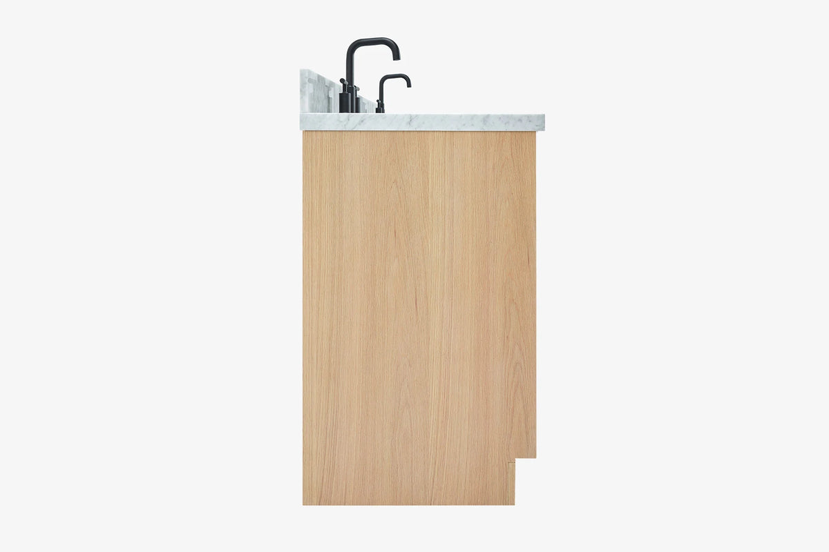 Ariel kelly 73 inch double rectangle sink bathroom vanity with countertop 1.5 inch edge