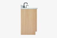 Ariel kelly 73 inch double rectangle sink bathroom vanity with countertop 1.5 inch edge