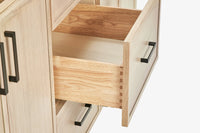 Ariel kelly 73 inch double rectangle sink bathroom vanity with countertop 1.5 inch edge