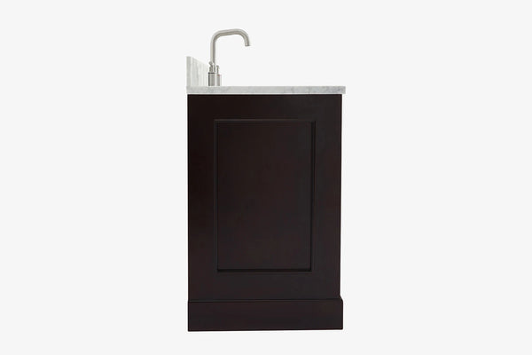 Ariel stafford 30.5 in. single rectangle sink vanity with carrara white marble countertop w/0.75" edge in white