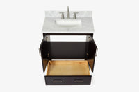 Ariel taylor (48"& 49") single rectangle sink vanity with marble (0.75" & 1.5") countertop.