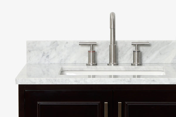 Ariel taylor (48"& 49") single rectangle sink vanity with marble (0.75" & 1.5") countertop.