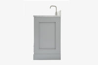 Ariel stafford 30.5 in. single rectangle sink vanity with carrara white marble countertop w/0.75" edge in white