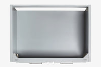 Ariel stafford 30.5 in. single rectangle sink vanity with carrara white marble countertop w/0.75" edge in white