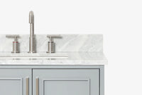 Ariel taylor (48"& 49") single rectangle sink vanity with marble (0.75" & 1.5") countertop.